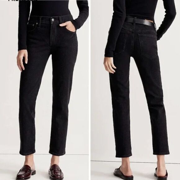 NEW Madewell The Mid-Rise Perfect Vintage Jeans Clean Black Wash, 23 - Picture 1 of 16